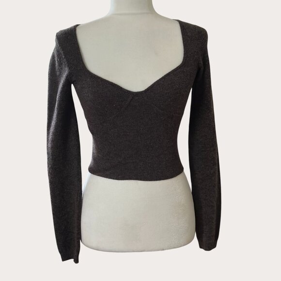 Wilfred by Aritzia Greer Bustier Cashmere Blend Crop Top – Size M – Used, Excell - Picture 3 of 6
